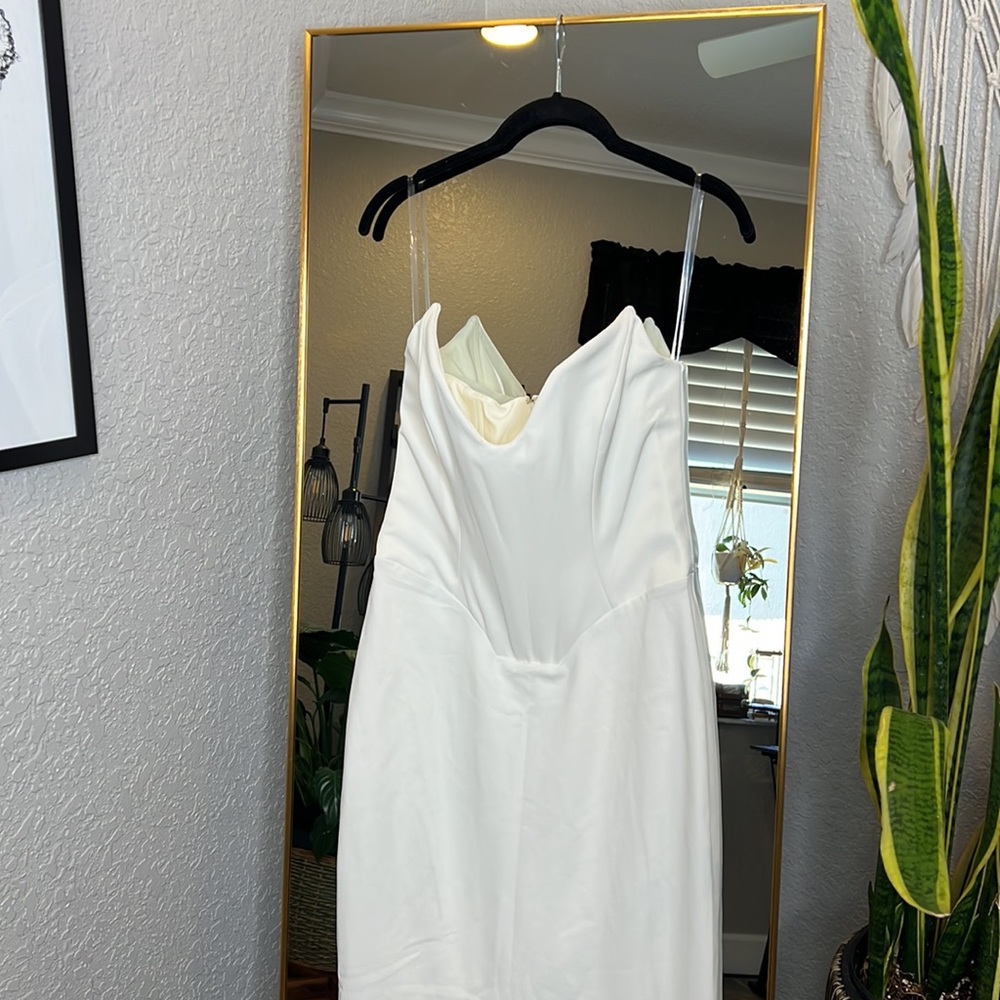 HOUSE OF CB 'Tamara' Ivory Strapless Corset Dress NWOT - Picture 9 of 15